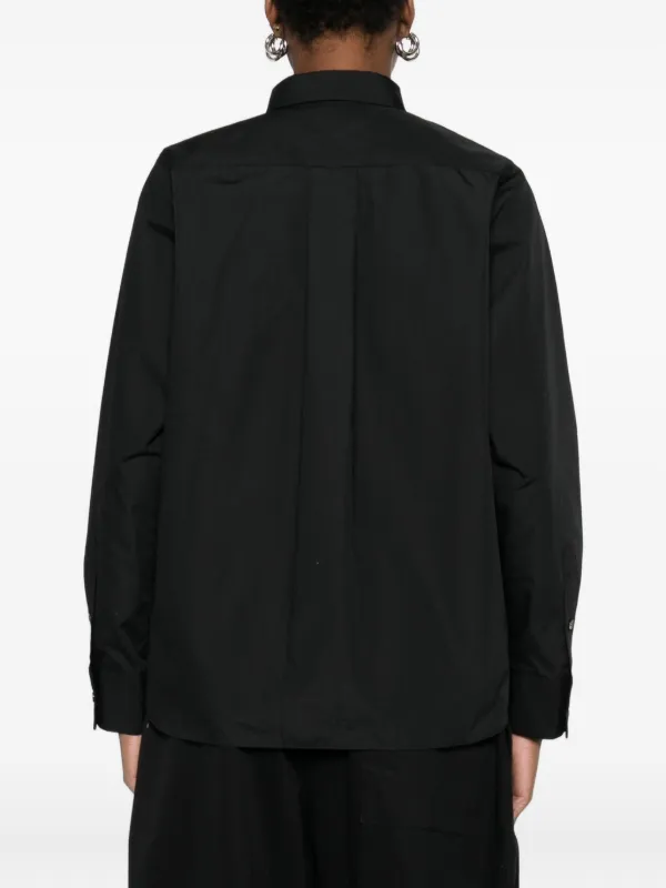 Sacai Long Sleeve Shirt | Black | FARFETCH JO