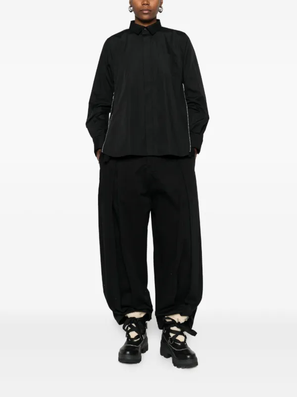 【ryosuke】sacai／長袖シャツ Sacai Long Sleeve Shirt | Black | FARFETCH JO