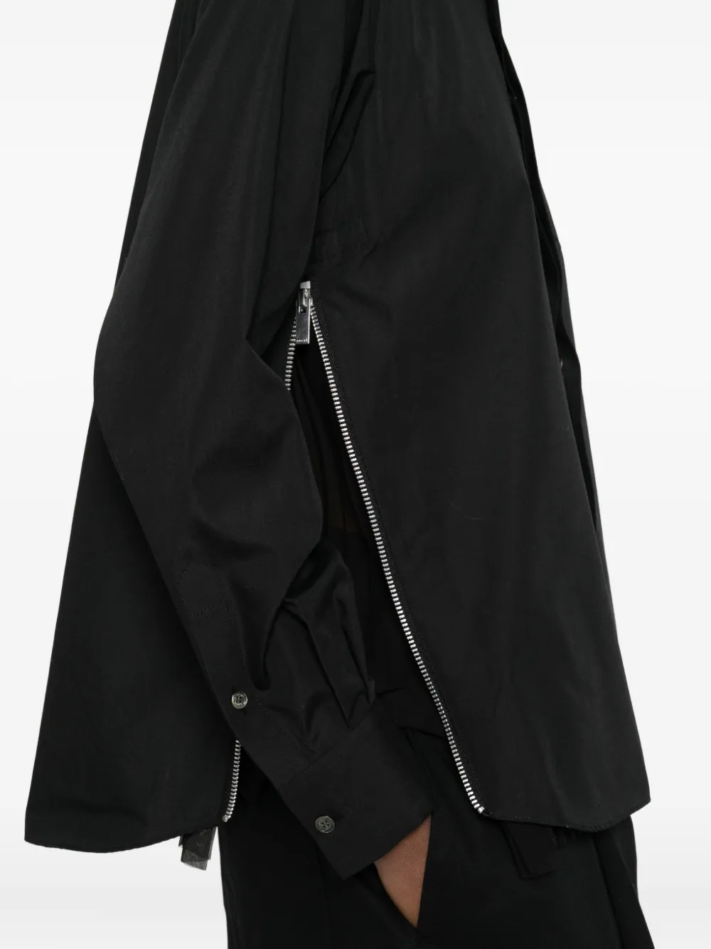 sacai Blouse met lange mouwen Zwart