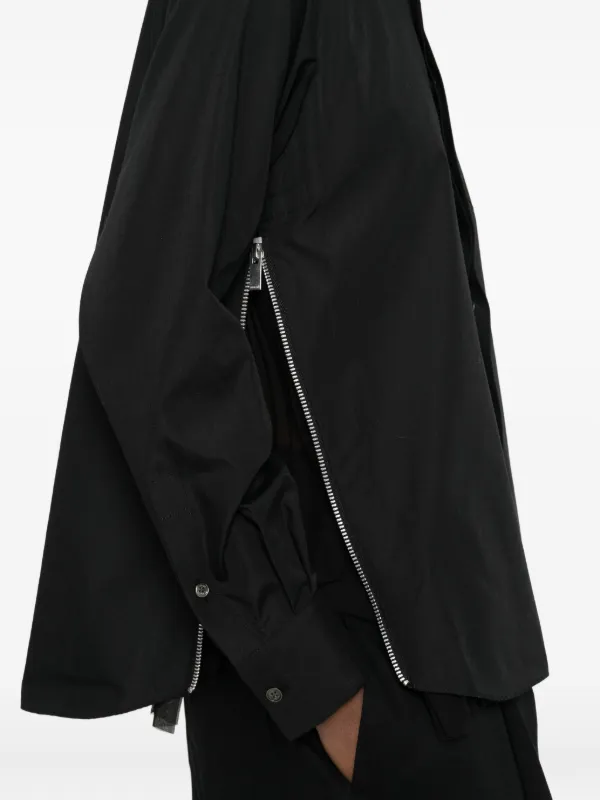 Sacai Long Sleeve Shirt | Black | FARFETCH JO