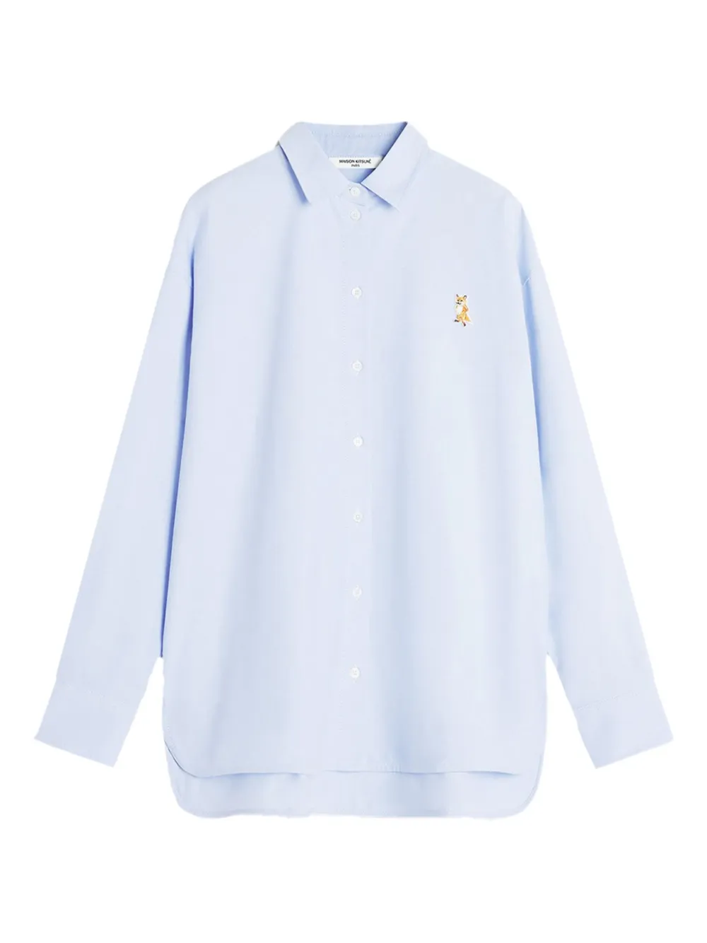 Maison Kitsuné Lady Fox embroidered shirt - Blu