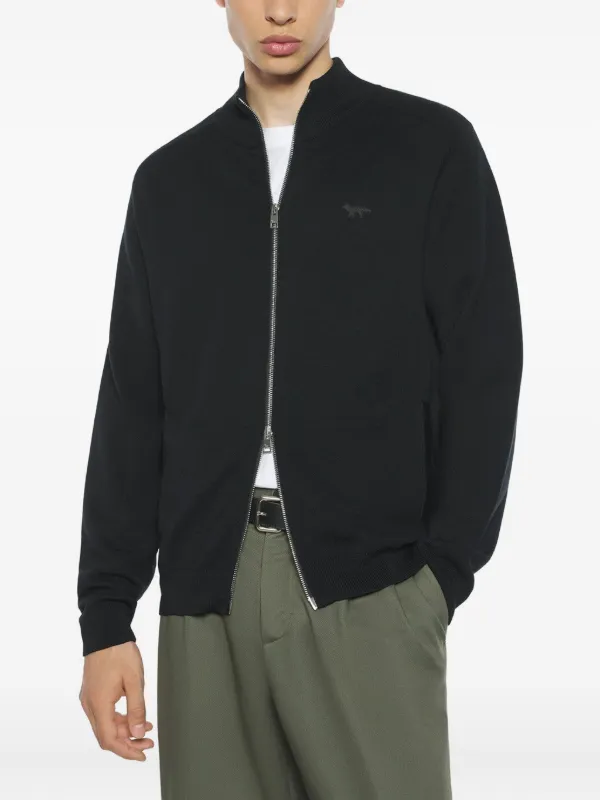 Maison Kitsuné Wool Cardigan | Black | FARFETCH RO
