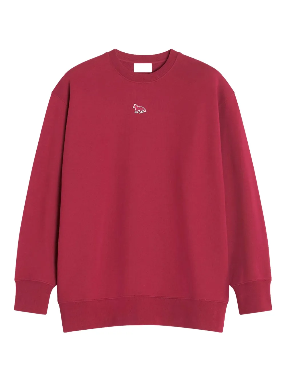 Maison Kitsuné Baby Fox-appliqué Sweatshirt In Burgundy