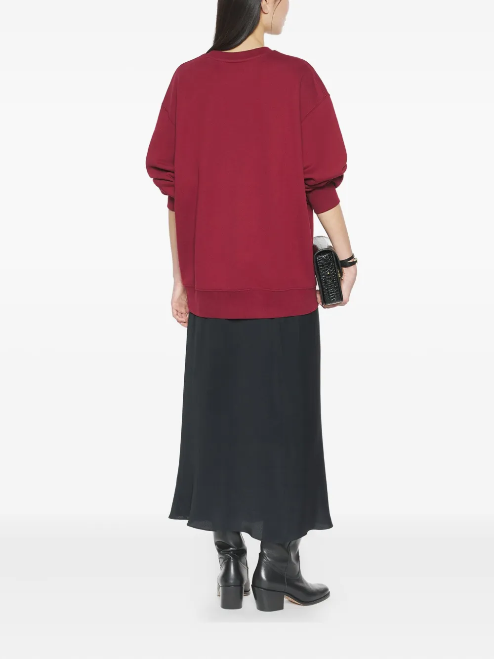 Maison Kitsuné Baby Fox-appliqué Sweatshirt In Burgundy