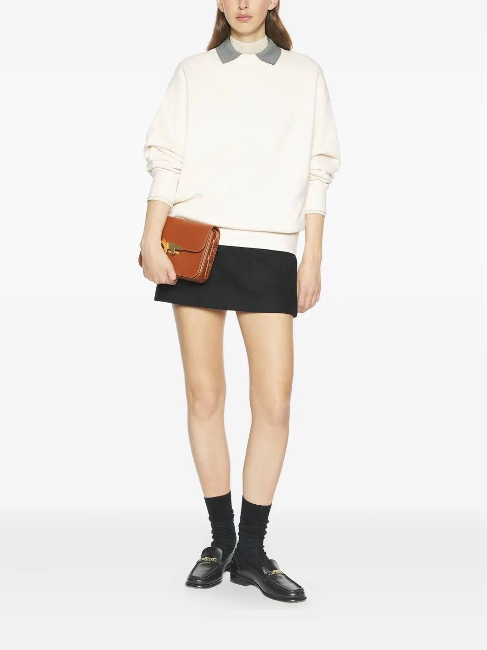 Maison Kitsuné Baby Fox-appliqué Sweatshirt In Neutral