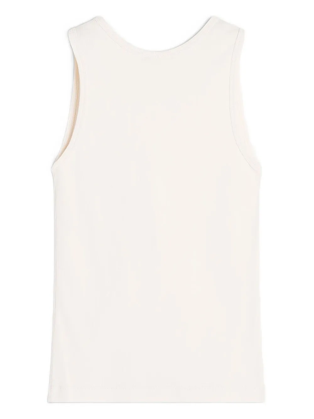 Maison Kitsuné Baby Fox-embroidered Ribbed Tank Top In Neutral