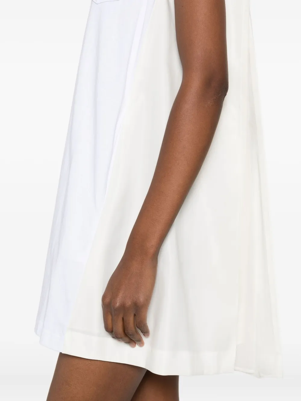 sacai Linnen mini-jurk Wit