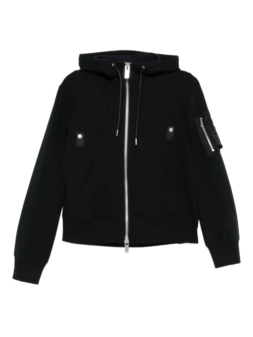 sacai ジップアップ ボンバージャケット - ブラック sacai ジップアップ ボンバージャケット - ブラック
