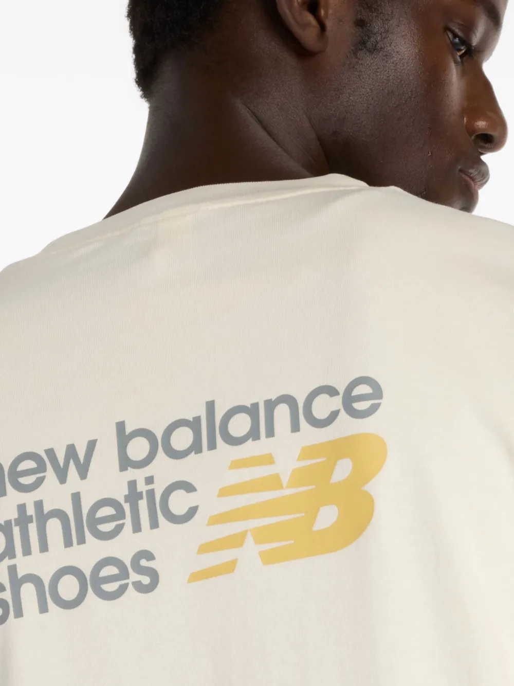 New Balance Sweater met logo en lange mouwen Beige