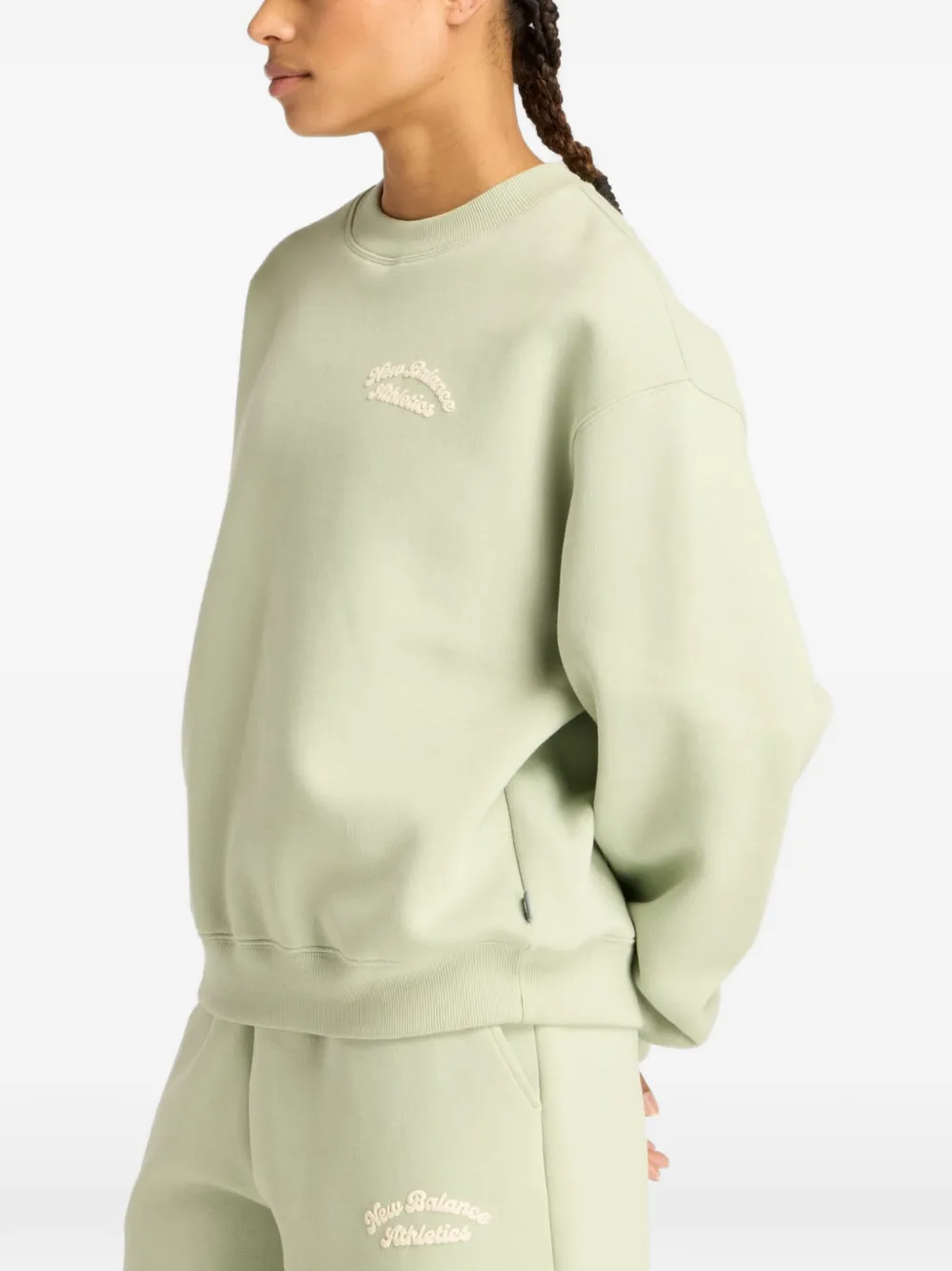 New Balance Sweater met logo Groen