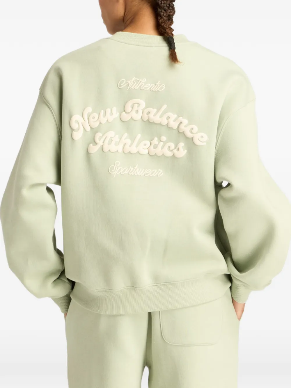 New Balance Sweater met logo Groen