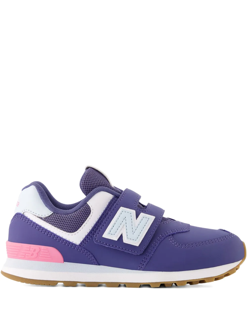 New Balance Kids 574 klittenband sneakers Blauw