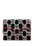 Gucci Pre-Owned 2000-2025 GG Tweed Dionysus Wallet on Chain crossbody bag - Black