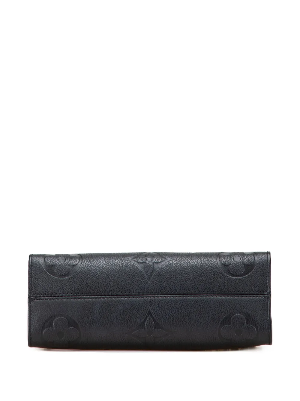 Pre-owned Louis Vuitton 2021-2025 Monogram Giant Empreinte Onthego East West Satchel In Black