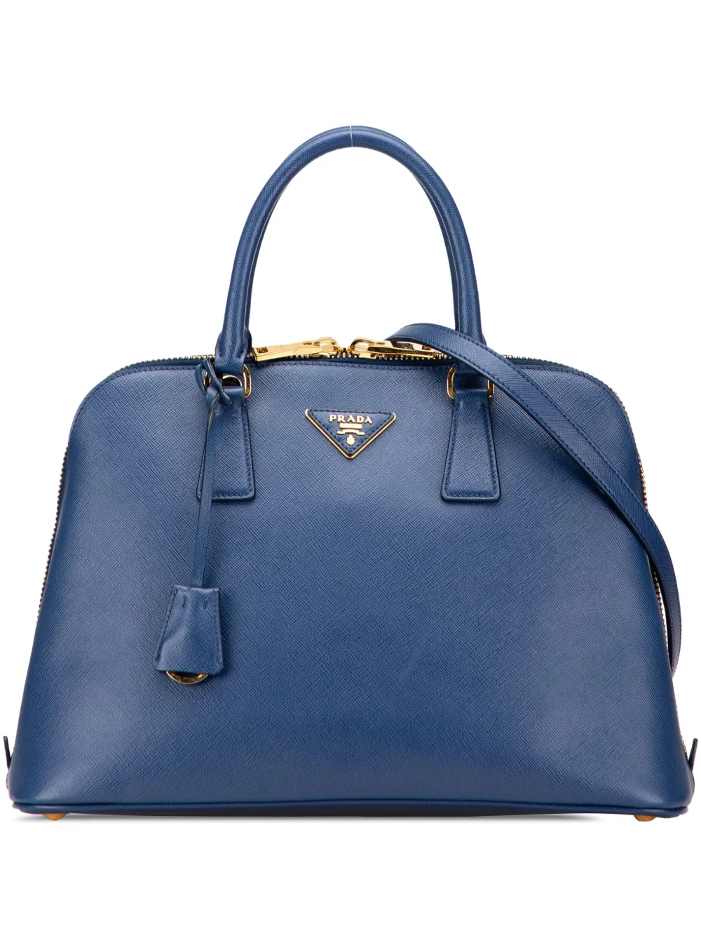 Prada Pre-Owned 2000-2025 Medium Saffiano Lux Promenade satchel - ブルー Prada Pre-Owned 2000-2025 Medium Saffiano Lux Promenade satchel - ブルー