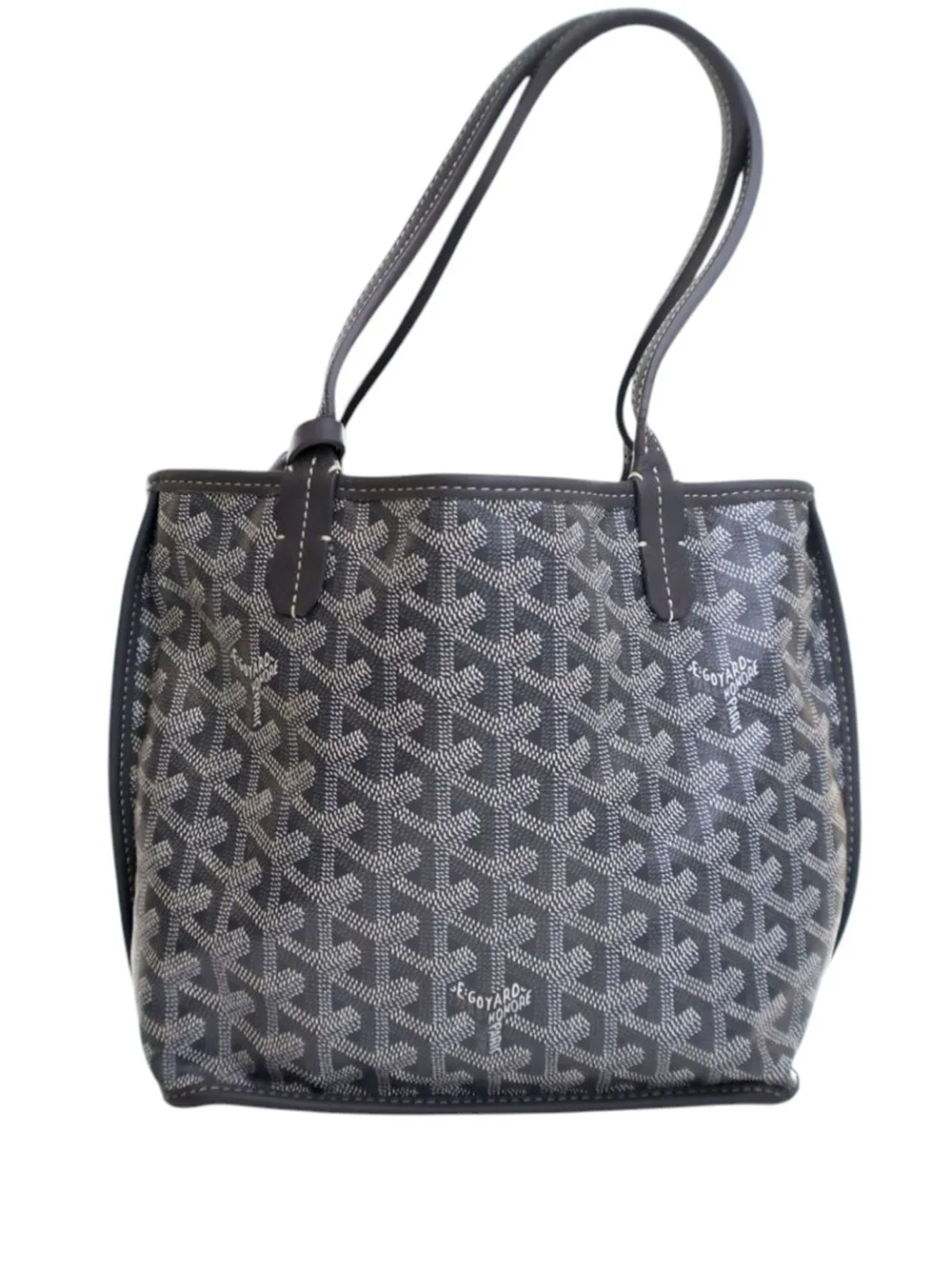 Goyard Pre-Owned 2019 Mini Goyardine Reversible Anjou tote bag - グレー Goyard Pre-Owned 2019 Mini Goyardine Reversible Anjou tote bag - グレー