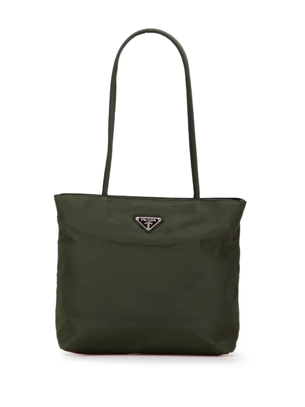 Prada Pre-Owned 2000-2013 Tessuto Tote Bag Green