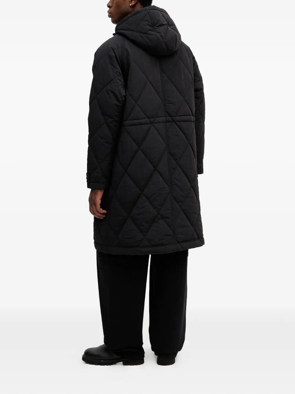 Versace Jeans Couture Gewatteerde jas met capuchon Zwart