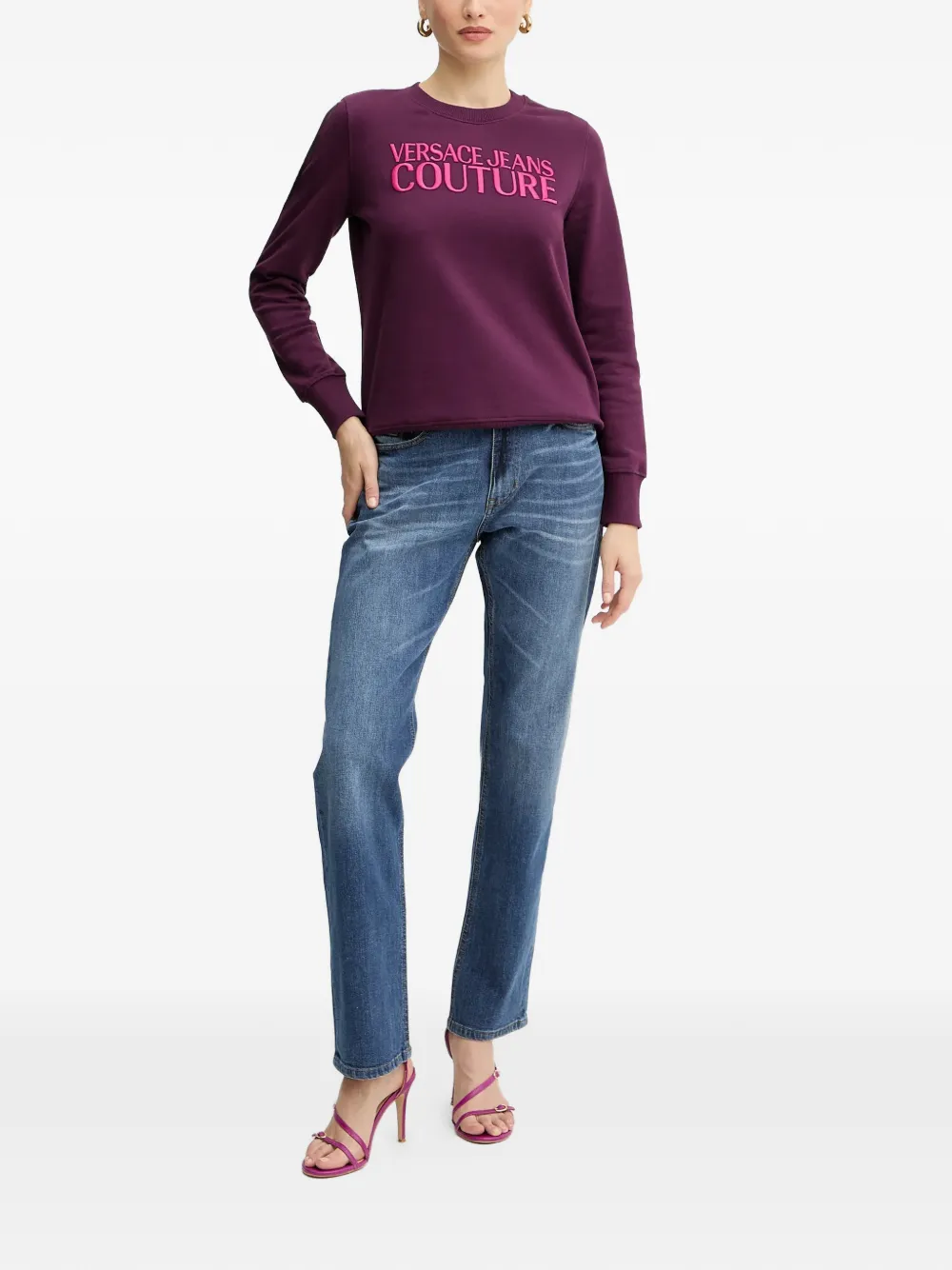 Versace Jeans Couture Jeans met logodetail - Blauw