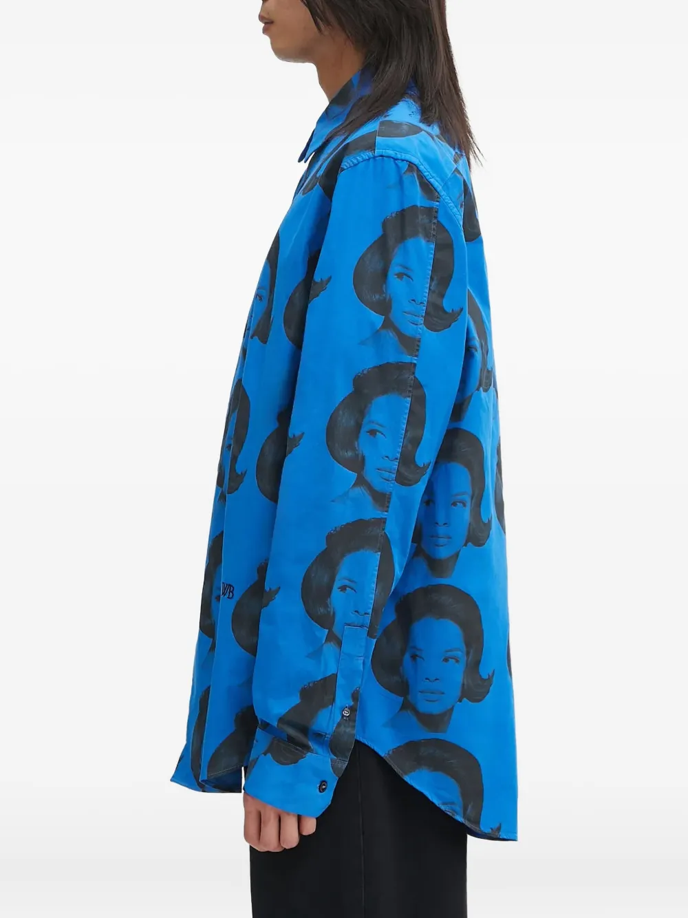 Wales Bonner Selah overhemd - Blauw