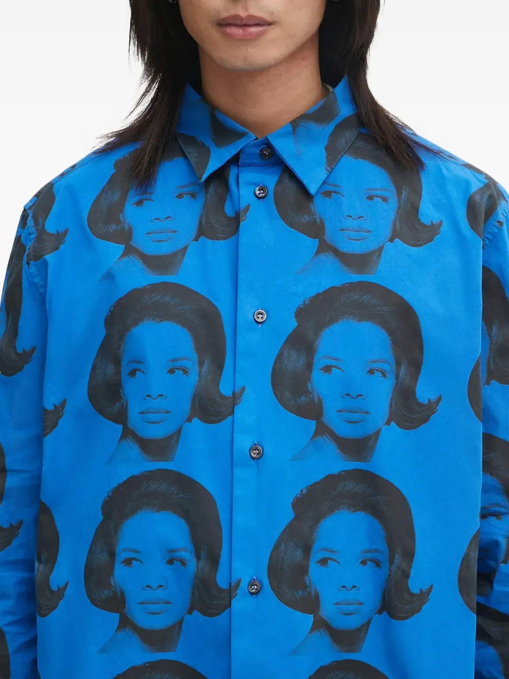 Wales Bonner Selah overhemd Blauw