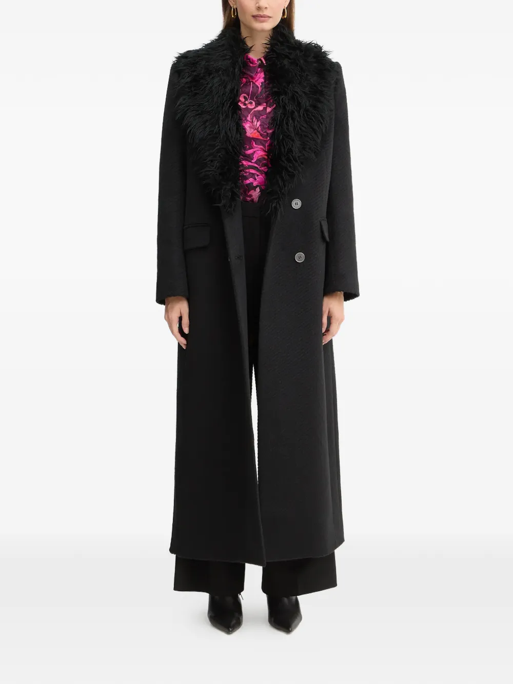  Versace Jeans Couture Double-breasted Coat - Black 