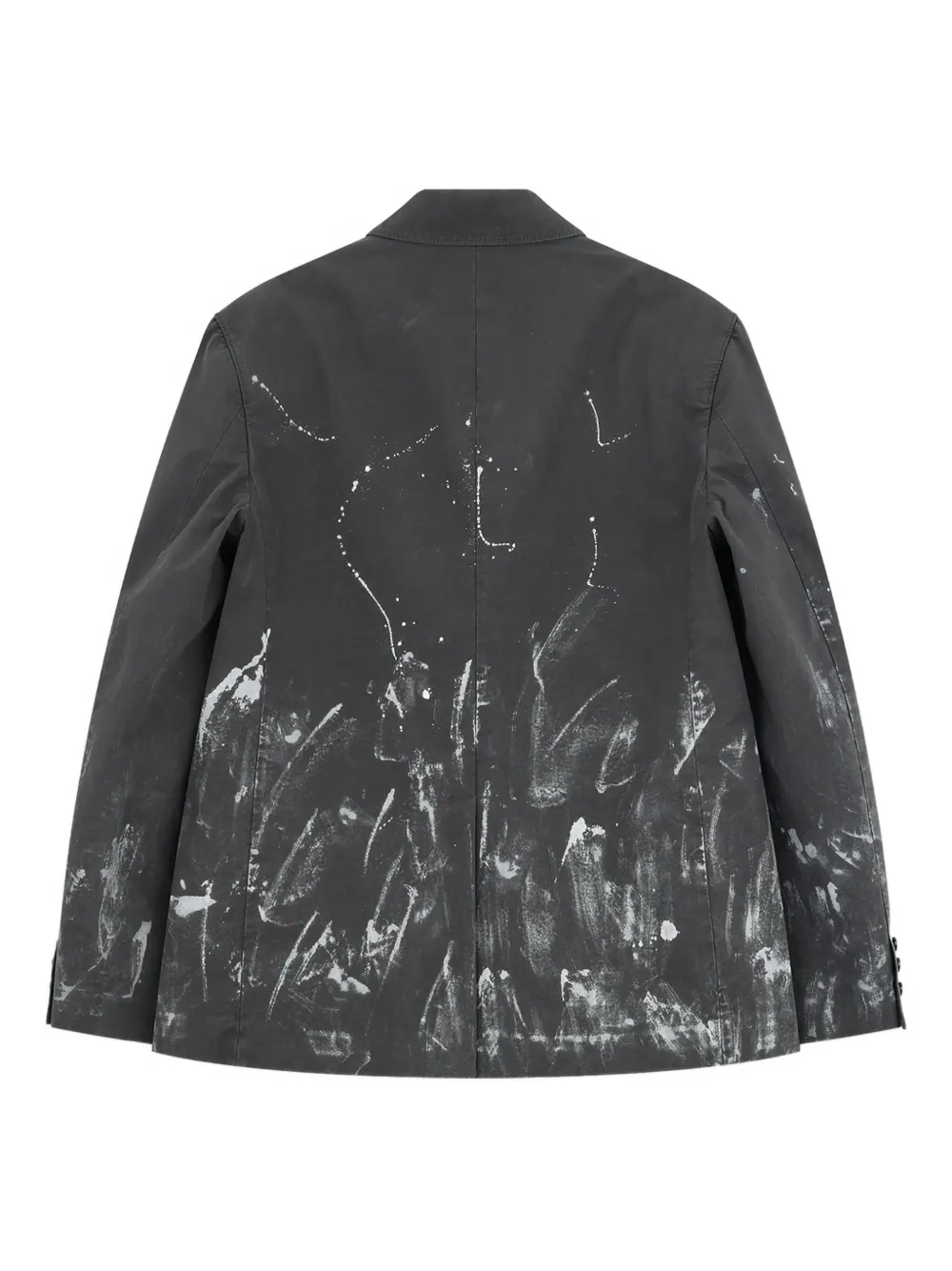 We11 Done Paint-splatter Blazer In Gray