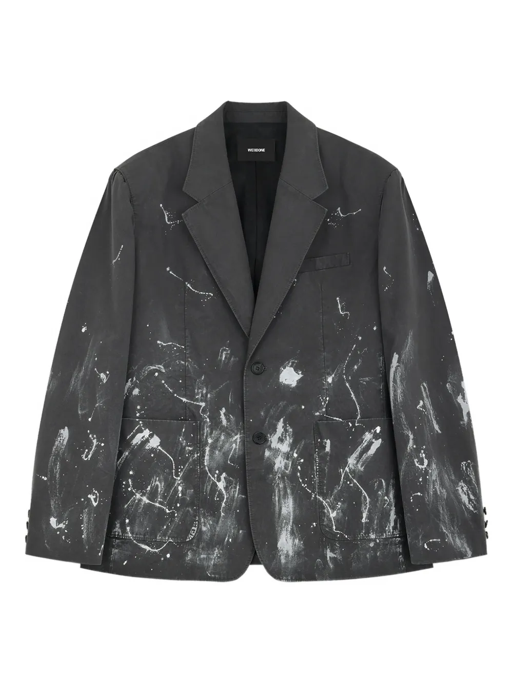 We11done paint-splatter blazer | Grey | Image 1