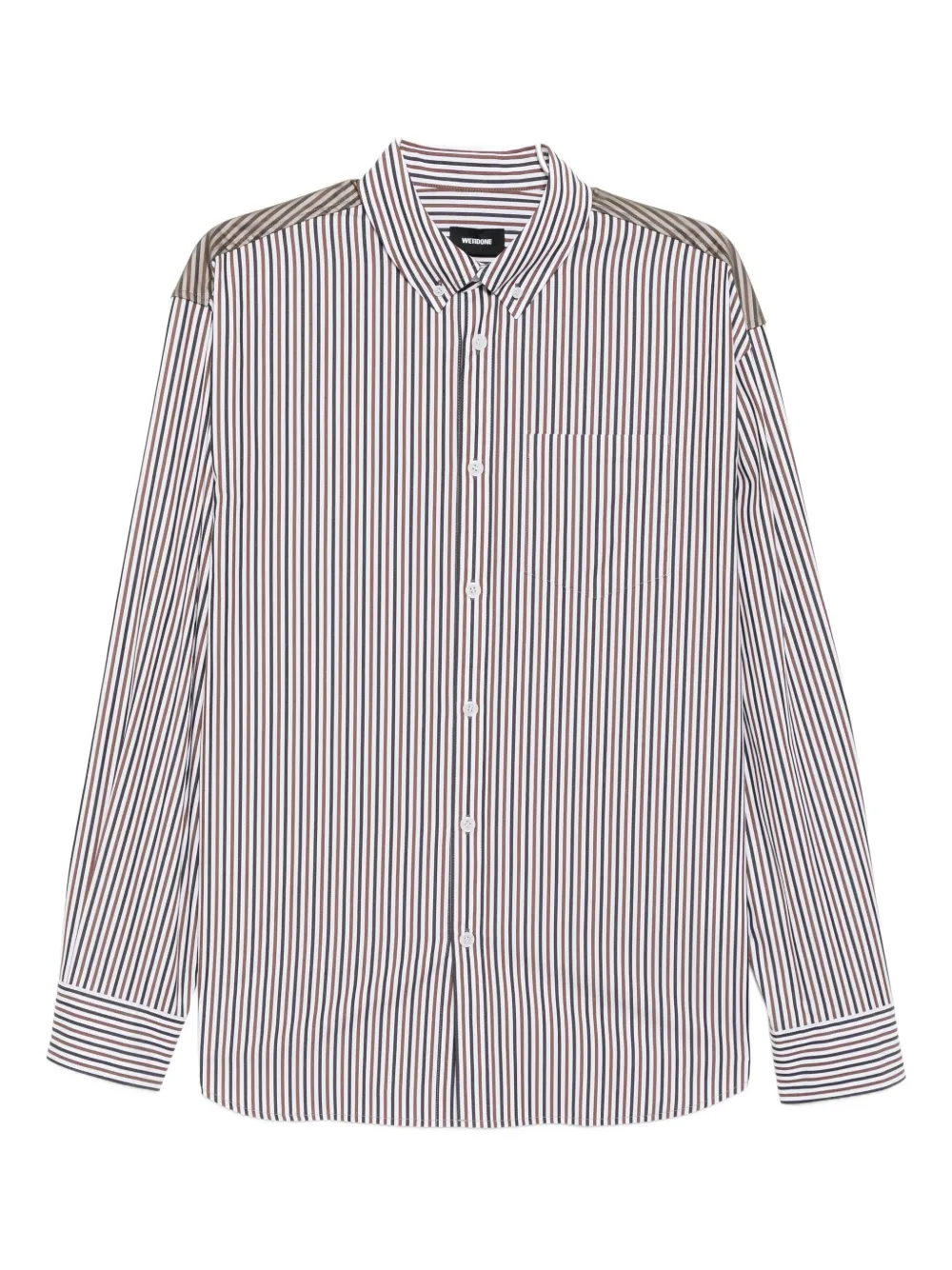 We11done striped button-down shirt | White | Image 1