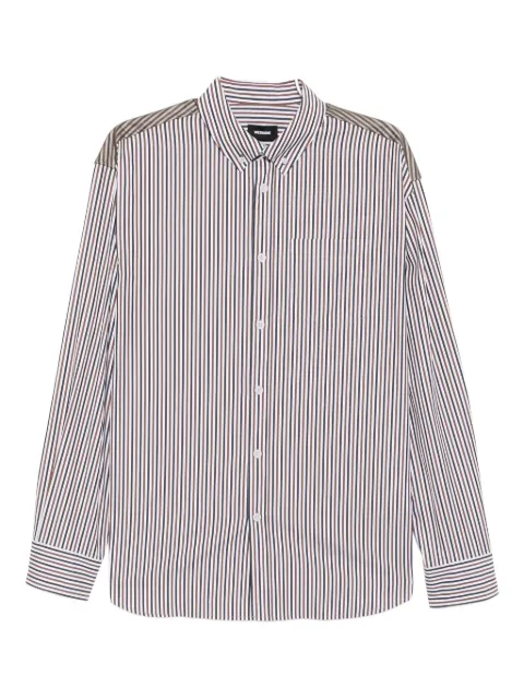 We11done striped button-down shirt 
