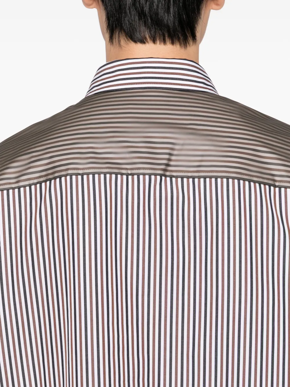 We11done Gestreept overhemd Wit