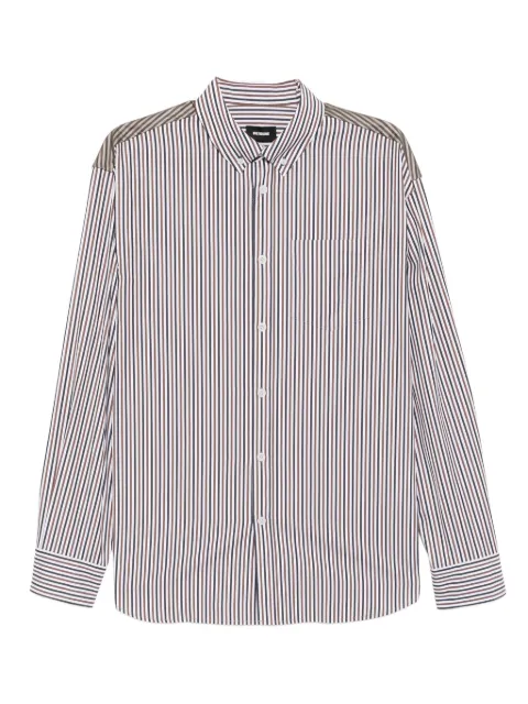 We11done striped button-down shirt 