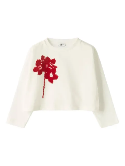 Il Gufo flower-print long-sleeve T-shirt
