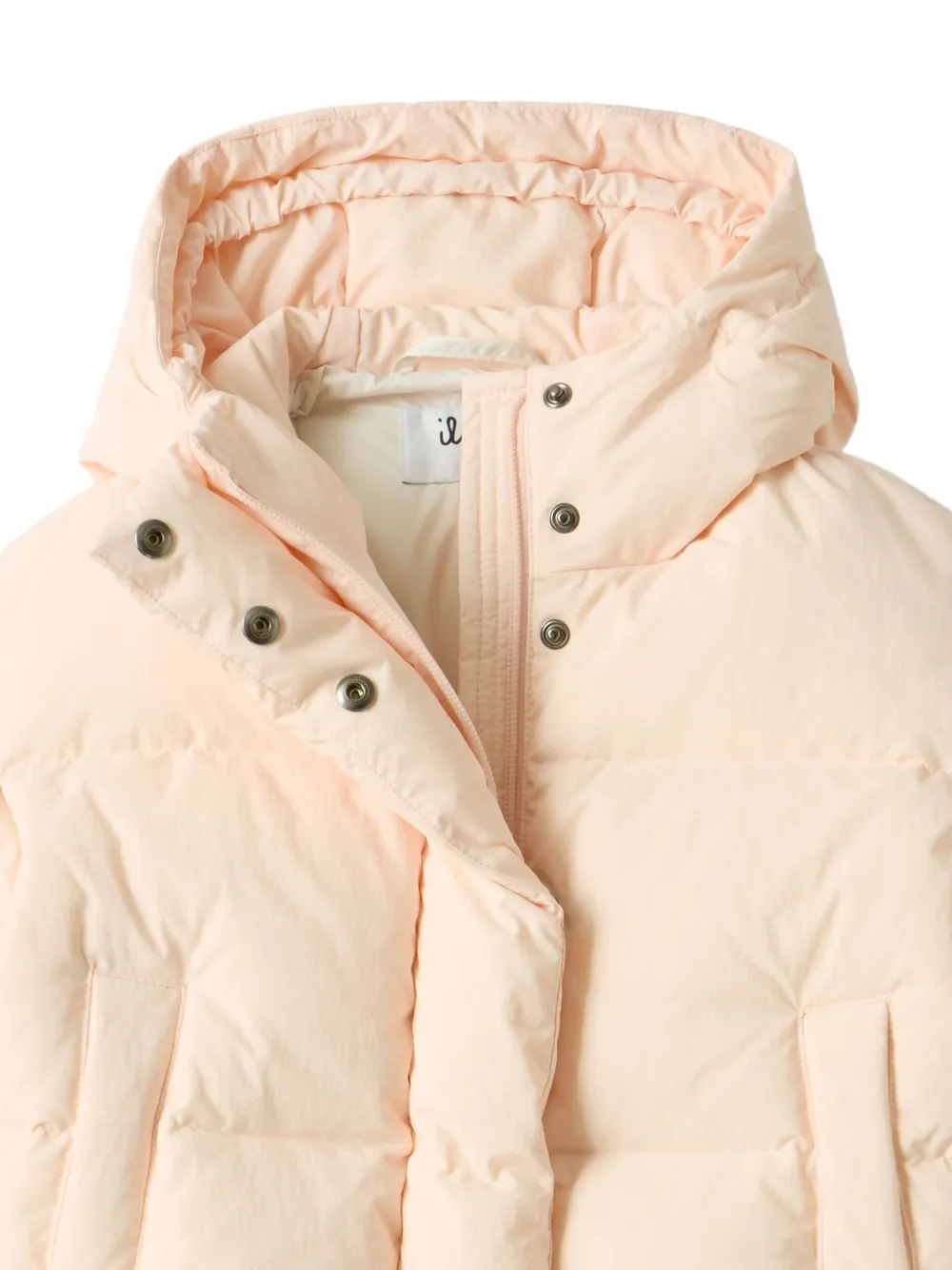 Il Gufo Donsjack met capuchon Roze