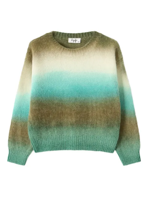 Il Gufo ombré-effect crew-neck sweater