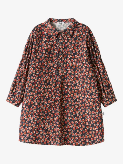 Il Gufo floral-print corduroy mini dress