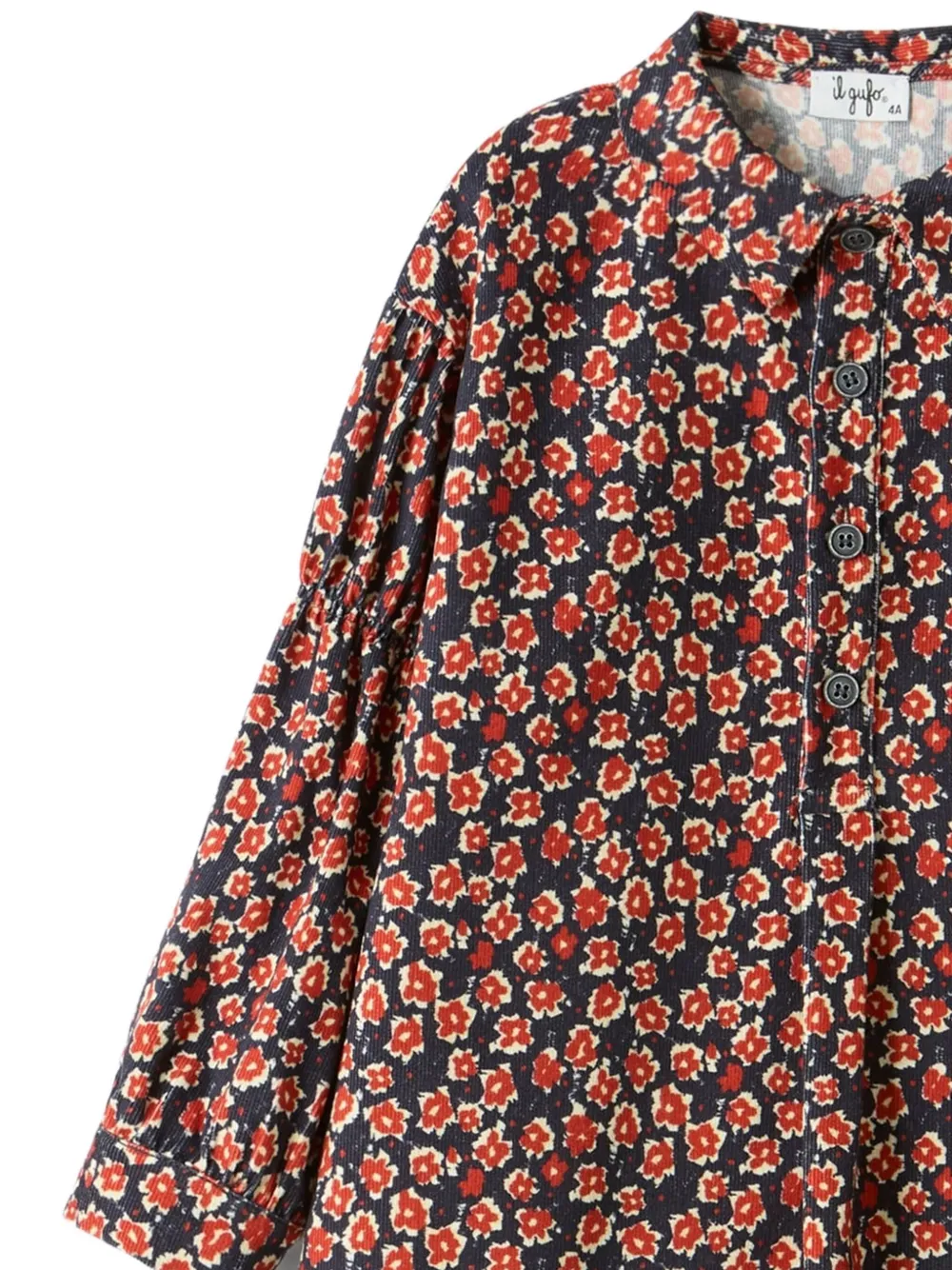 Il Gufo Mini-jurk met bloemenprint Rood