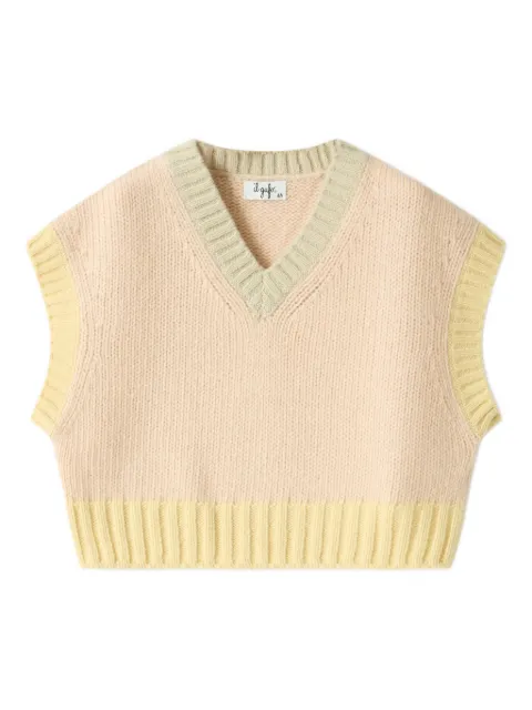 Il Gufo v-neck ribbed top