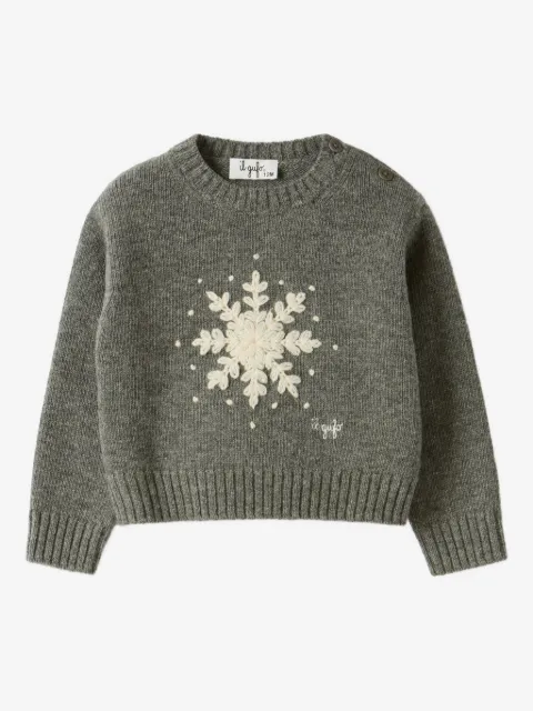 Il Gufo snowflake-embroidered sweater