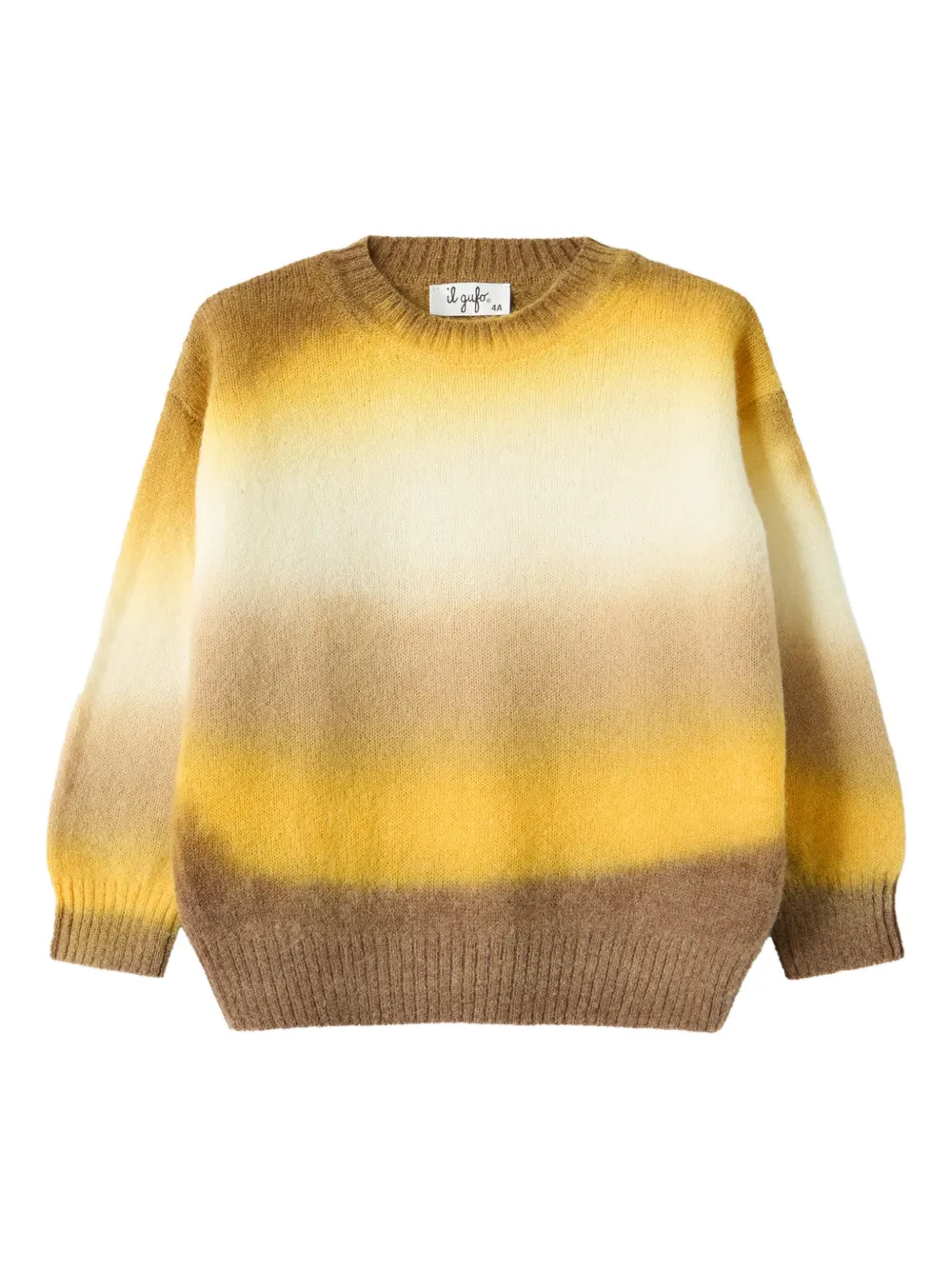 Il Gufo Maglione girocollo sfumato - Giallo