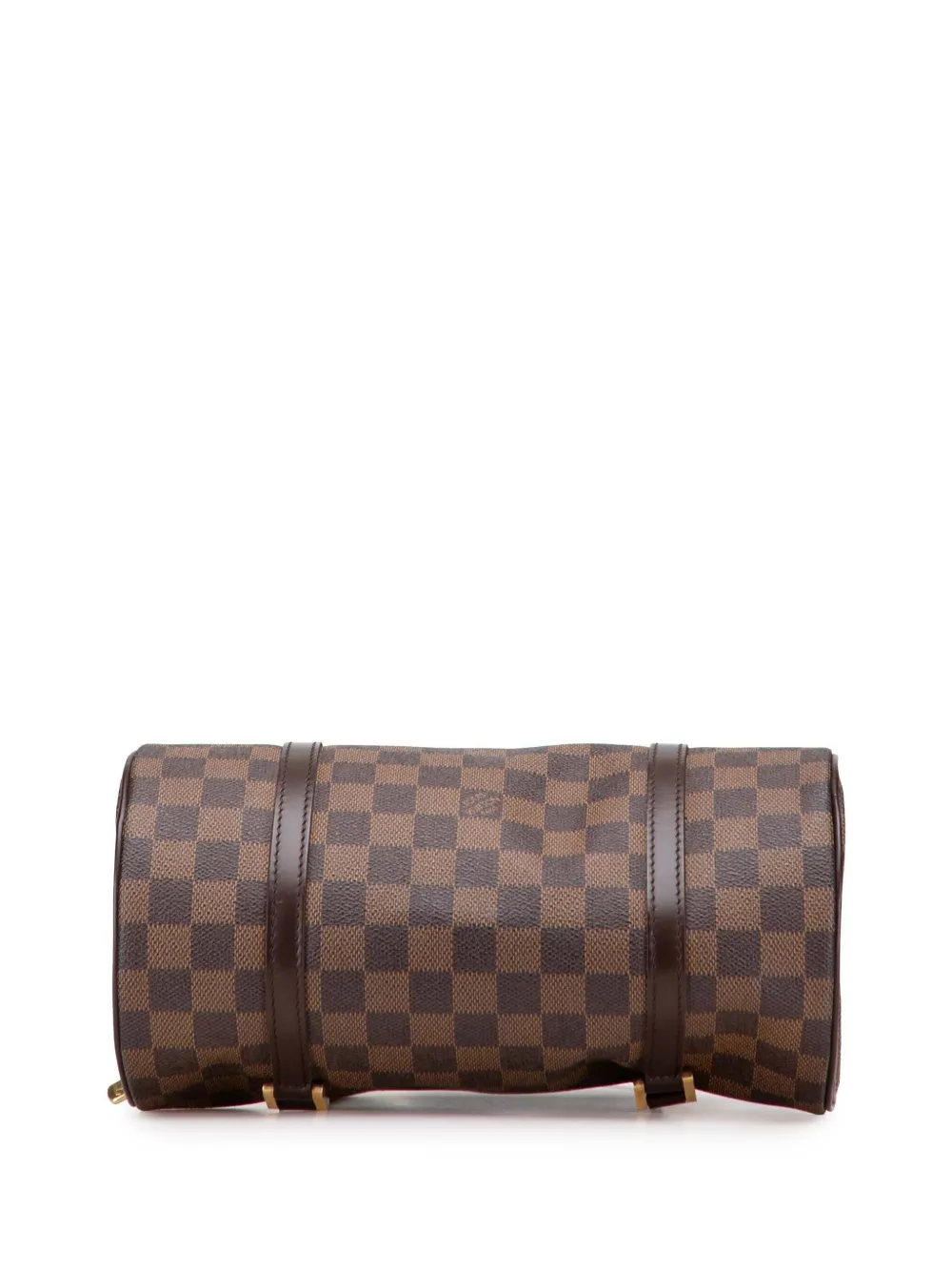 Pre-owned Louis Vuitton 2004 Damier Ebene Papillon 26 Handbag In Brown