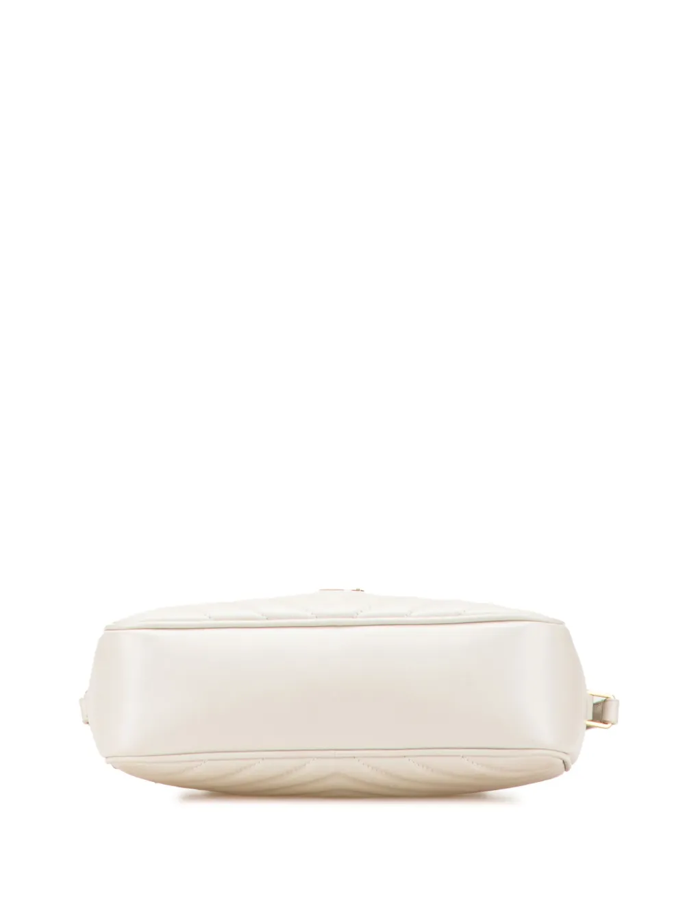 Pre-owned Saint Laurent 2021 Quilted Leather Monogram Lou Camera Bag Crossbody Bag In White