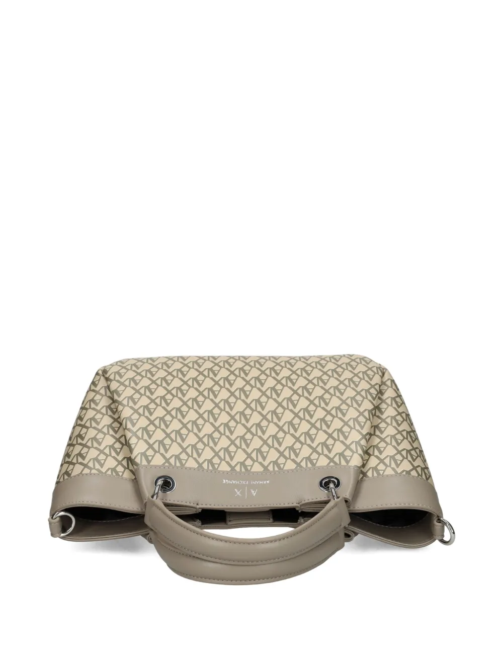 Armani Exchange Monogram Tote Bag In Brown