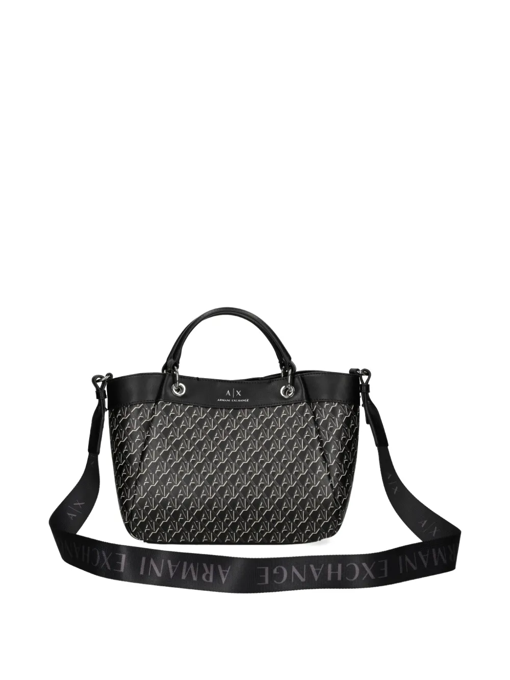 Armani Exchange Shopper met logo Zwart