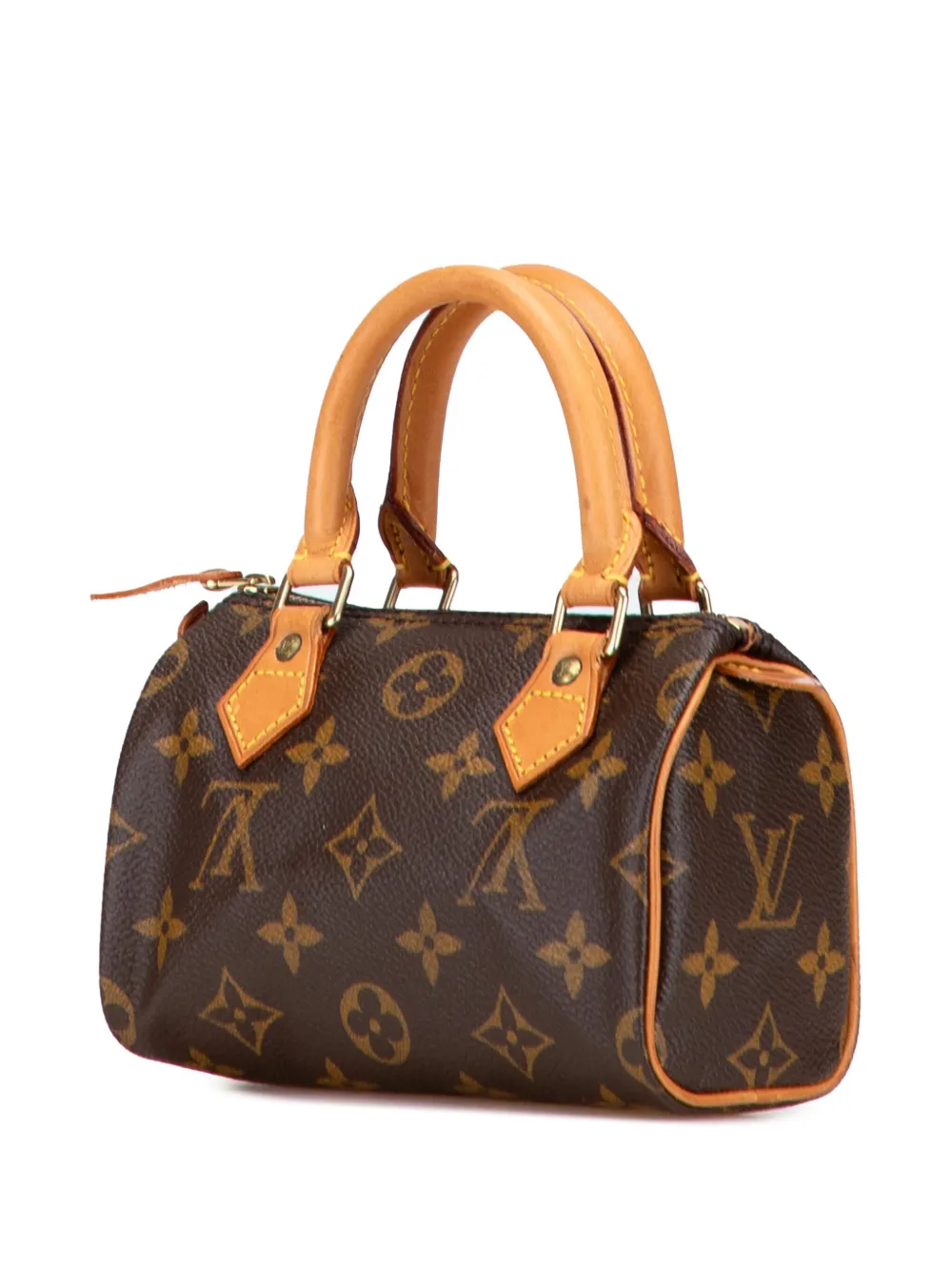 Pre-owned Louis Vuitton 1997 Monogram Mini Speedy Hl Satchel In Brown