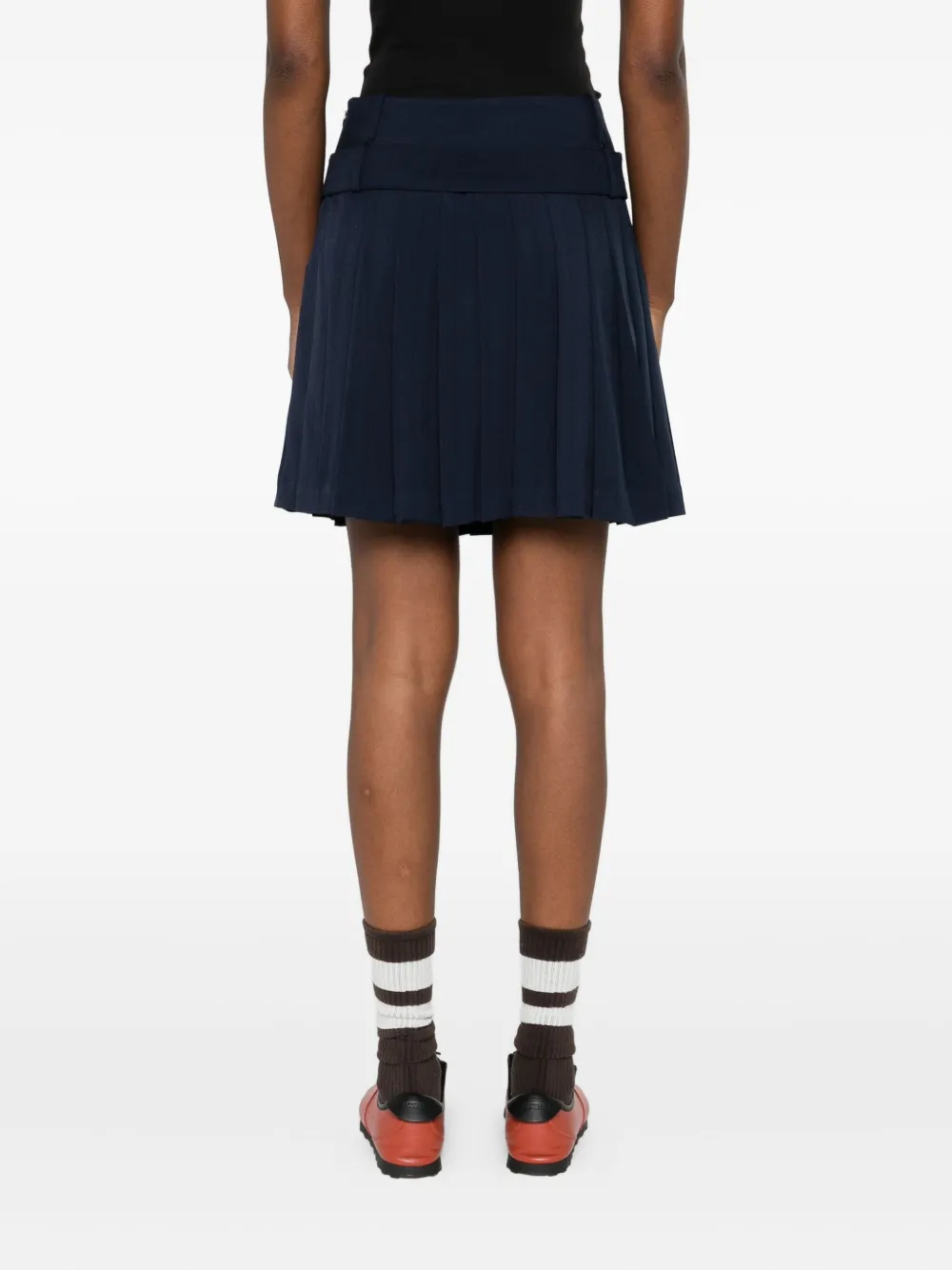 Stine Goya Plooirok met ceintuur Blauw