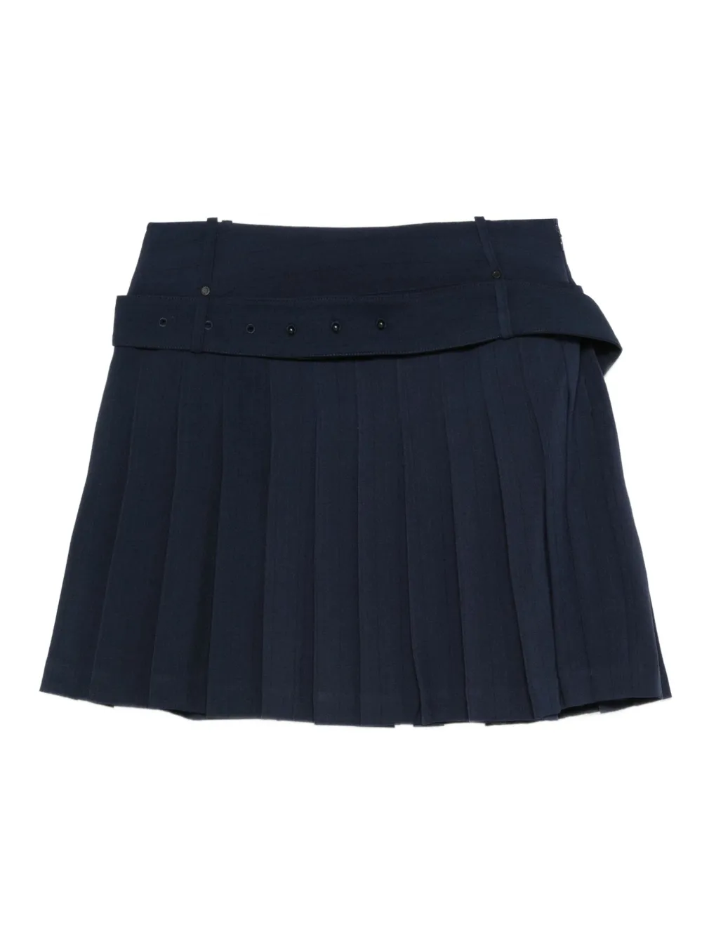 Stine Goya falda midi con pliegues y cinturón | azul | Image 1