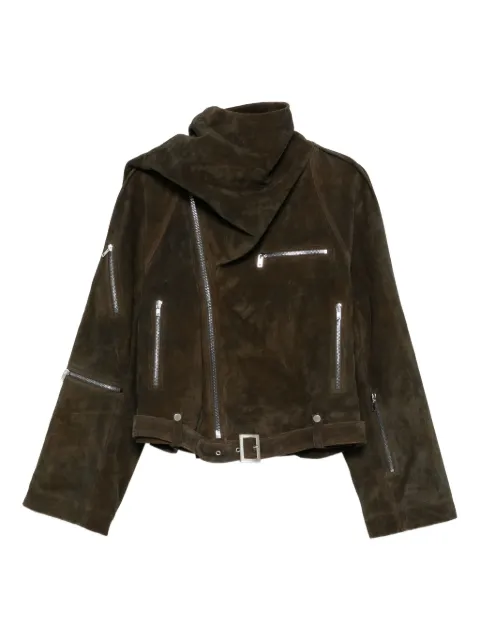Rick Owens chamarra biker asimétrica