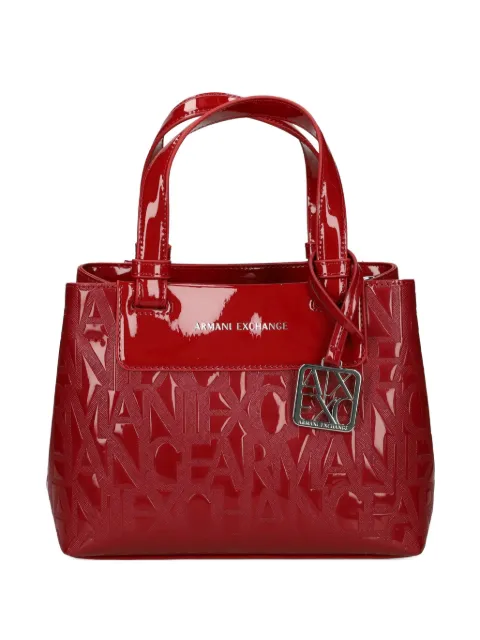 Armani Exchange embossed tote bag