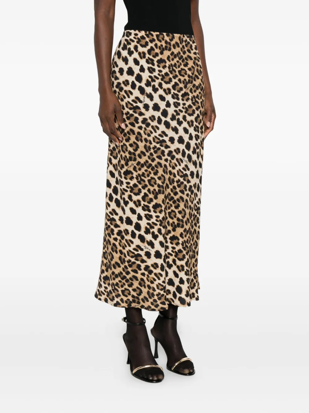 Aniye By Leopard-print Midi Skirt In Brown